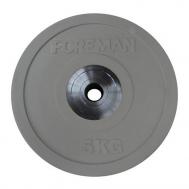 Диск бампированный обрезиненный  D50 мм 5 кг FM\BM-5KG\GY серый Foreman