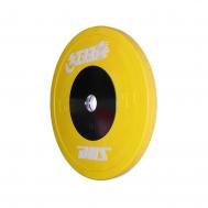 Диск тяжелоатлетический соревновательный 15 кг  Olympic желтый DHS