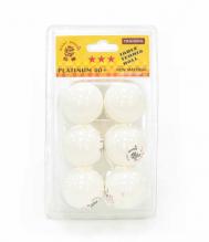 Мячи  Training Platinum 3* New белый (6шт, в блистере) GIANT DRAGON