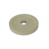 Диск тренировочный обрезиненный 5 кг  VICTORY белый DHS