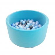 Сухой бассейн  Easy ДМФ-МК-02.53.03 бирюзовый с серыми шариками Romana