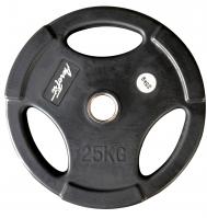 Олимпийский обрезиненный диск 25кг, d51мм  AFPLB25 черный матовый Aerofit