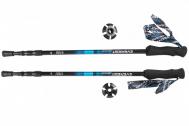 Палки для ходьбы треккинговые раздвижные с EVA ручкой 105-135 см  TT EVEREST NN009018 blue TechTeam
