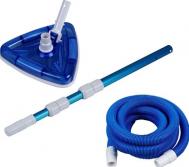 Пылесос ручной  15 метров со щеткой Deluxe треугольной, штангой Poolmagic