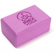 Блок для йоги 23x15x10см  Yoga Block EVA 4 quot; YGBK-PR фиолетовый Inex