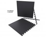 Мат-пазл, 60х60 см, 10 мм  EVAFLO-B-60/60/1 черный DFC