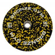 Диск бамперный 15кг  BGBMC15 камуфляж желтый Bronze Gym