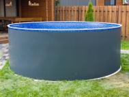 Круглый бассейн 250x125см  ТМ816/25010 платина (RAL 7024) Laguna