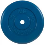 Диск обрезиненный d31мм MB Barbell MB-PltC31-20 20 кг синий MB Barbell