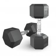 Гантель гексагональная обрезиненная 12,5 кг  DBHEX12_5x2 2 шт UnixFit