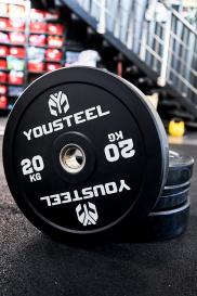 Диск EVO BUMPER PLATE 20кг  черный YouSteel