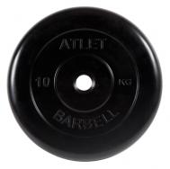 Диск обрезиненный d26мм MB Barbell MB-AtletB26-10 10кг черный MB Barbell