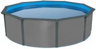 Морозоустойчивый бассейн круглый 460x130см  Anthraciteкомплект оборудования Premium 550010 Poolmagic
