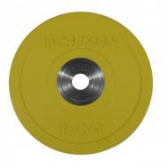 Диск бампированный обрезиненный  D50 мм 15 кг FM\BM-15KG\YL желтый Foreman