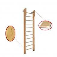 Шведская стенка 240х80см, бок. 110x35мм с турником (массив.сосна), перекладина 35мм Dinamika