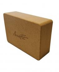 Блок для йоги  пробковый AFBL02 Aerofit