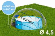 Круглый купольный тент павильон d450см  для бассейнов и СПА PT450-B синий Pool Tent