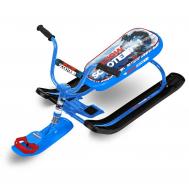 Снегокат -джамп  ГОНЩИК, велоруль, высота руля 47см СНД1/Г голубой-черный Ника