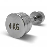 Гантель круглая хромированная 4 кг  PRO DBRND4PCEx2 2 шт UnixFit