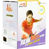 Мяч для настольного тенниса  No-Star Ball dV40+мм, плаcтик, упак.100 шт V40+ белый Double Fish