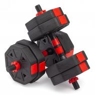 Гантели гексагональные разборные с грифом, 15кг (2х7,5)  VF-DН150 VictoryFit