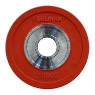 Диск бампированный обрезиненный  D50 мм 2,5 кг FM\BM-2,5KG\RD красный Foreman