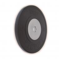 Диск тренировочный обрезиненный 15 кг  VICTORY черный DHS