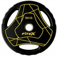Диск Олимпийский 5кг полиуретановый с ручками  LP-5 Fitex