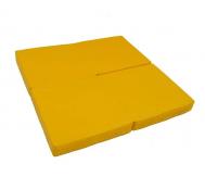 Мат № 11  100х100х10см складной 4 сложения желтый КМС
