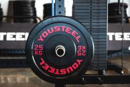 Диск каучуковый для штанги  тренировочный черный 25кг YouSteel