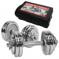 Набор гантелей в кейсе York 2х7,5 кг H09937 хром Nobrand