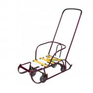 Санки детские универсал (выдвижные колеса)(широкая база)  Тимка 6 Т6У/А2 амаратовый лак Ника