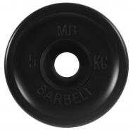 Диск олимпийский d51мм евро-классик  MB-PltBE-5 5 кг черный MB Barbell