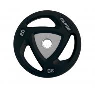 Диск олимпийский полиуретановый 20 кг  OK2037A-2000-G серый лого OKPRO
