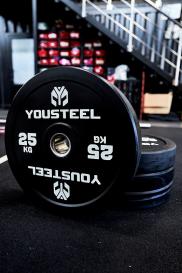 Диск EVO BUMPER PLATE 25кг  черный YouSteel