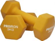 Гантели неопреновые гексагональные 2шт по 3кг  Г2030НГ PROIRON