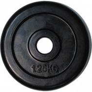Диск обрезиненный черный Classic D26 1,25кг Profi-Fit