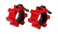 Замок алюминиевый для олимпийского грифа (пара)  Digger HD61D3-Rкрасный Hasttings