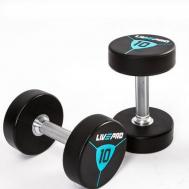 Гантели в уретане 36 кг  Premium Urethane Dumbbells LP8000-36 Live Pro