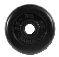 Диск обрезиненный d31мм MB Barbell MB-PltB31-2,5 2,5 кг черный MB Barbell