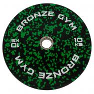 Диск бамперный 10кг  BGBMC10 камуфляж зеленый Bronze Gym