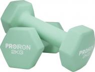 Гантели неопреновые гексагональные 2шт по 2кг  Г2020НГ PROIRON