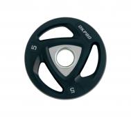 Диск олимпийский полиуретановый 5 кг  OK2037A-500-G серый лого OKPRO