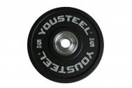 Диск PU 5кг  бампированный, полиуретановый, черный YouSteel