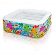 Детский надувной бассейн 159х159х50см  Аквариум 57471 Intex