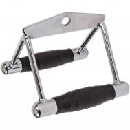 Блочная ручка Двойная с грипсами, для тяги узким параллельным хватом  E42090 Sportex