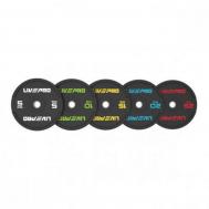 Бампированный диск 25кг  Rubber Bumper Plate LP8331-25 черный\красный Live Pro