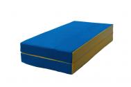Мат складной № 3  100х100х10см синий-желтый КМС
