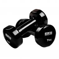 Гантели для аэробики виниловые 7кг, пара  BG-FA-VD7 черный Bronze Gym
