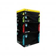 Плиометрический бокс  Soft Plyometric Box LP8151-M 91,4x76,2x30,4 см, черный\зеленый Live Pro